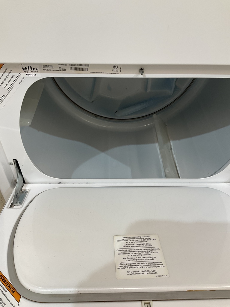 Whirlpool Used Electric Set Washer/Dryer 27/29inches {4 prong} (White) 