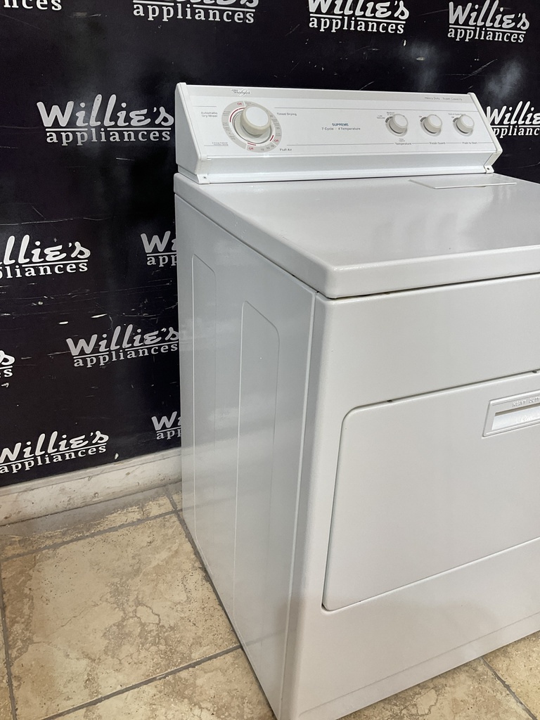 Whirlpool Used Electric Dryer 220volts (30 AMP) 29inches {3 prong} (White) 
