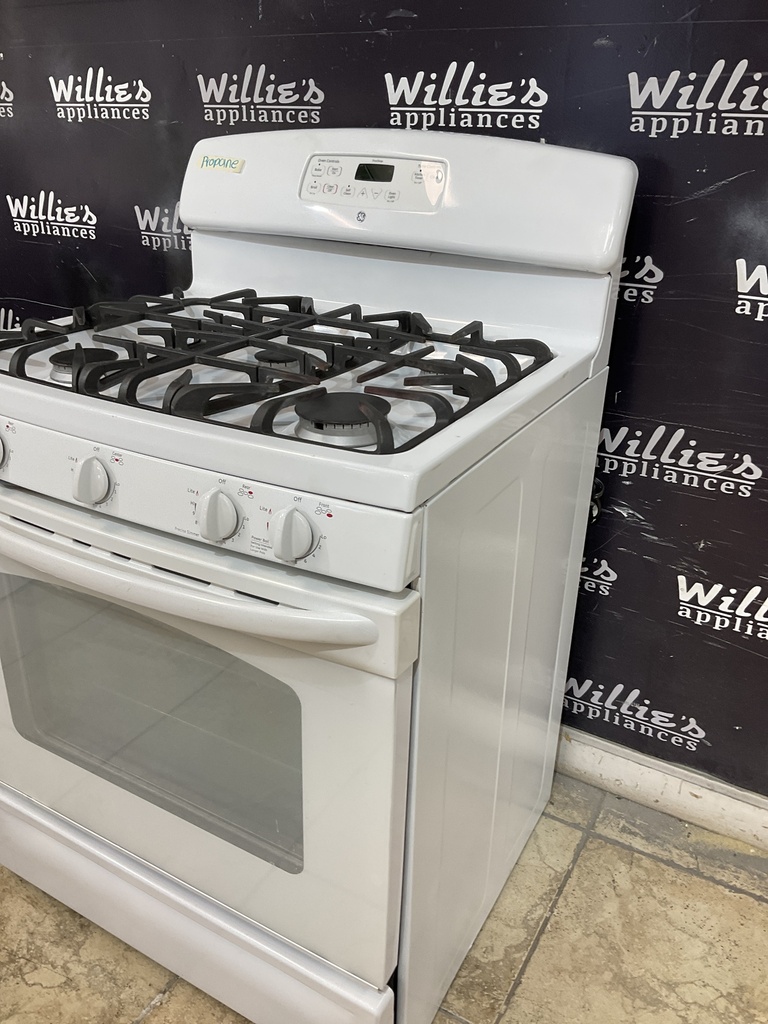 Ge Used Gas Propane Stove 30inches (White) 