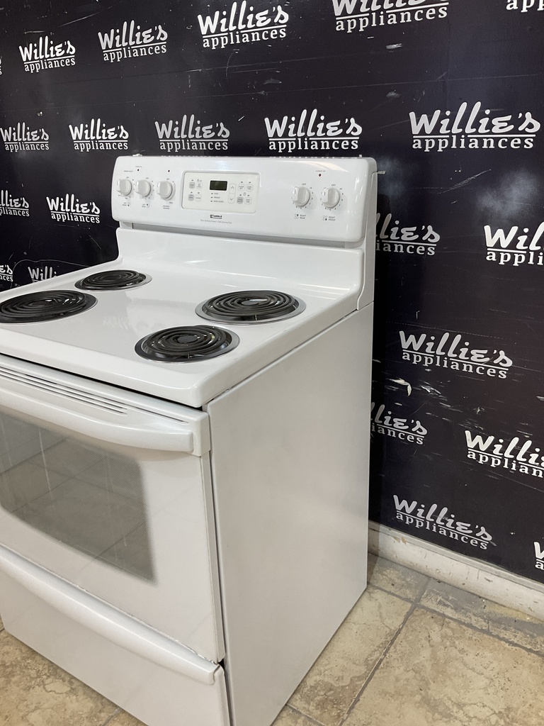 Kenmore Used Electric Stove 220volts (40/50 AMP) 30inches {3 prong} (White) 