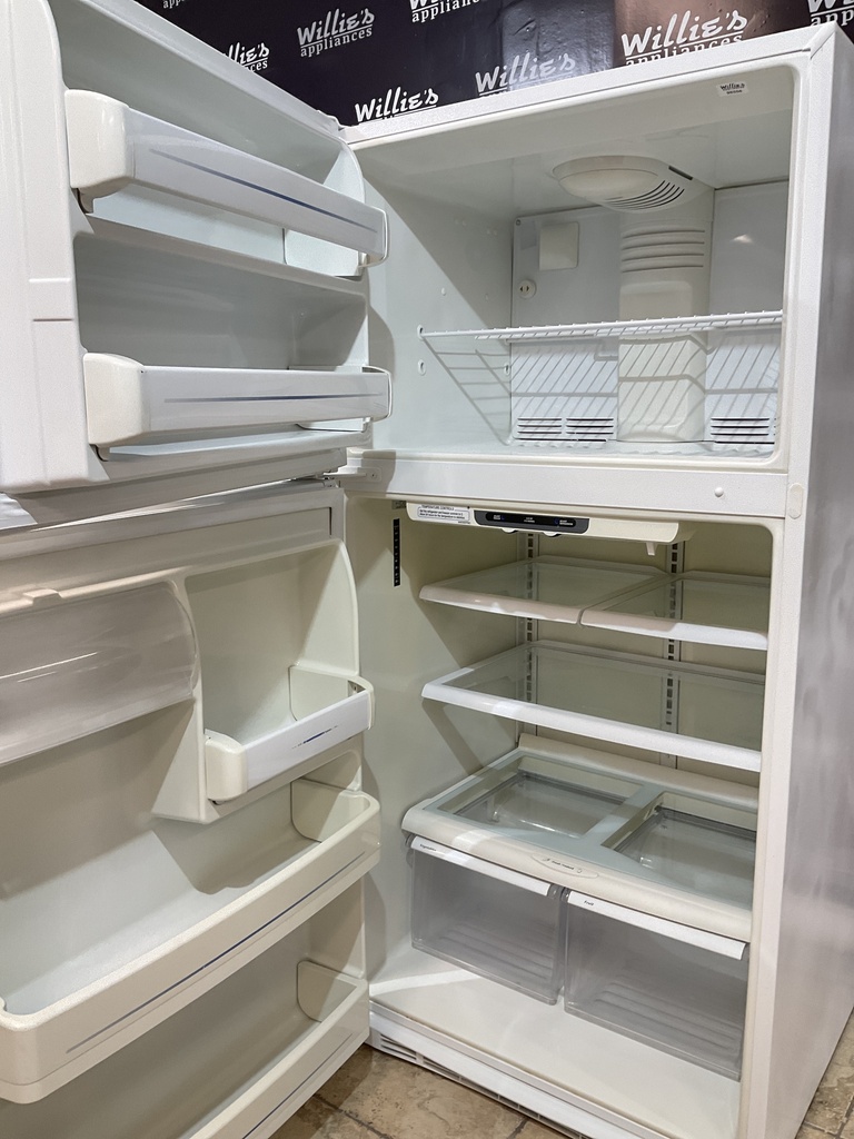 Ge Used Refrigerator Top and Bottom 33x67 (White) 
