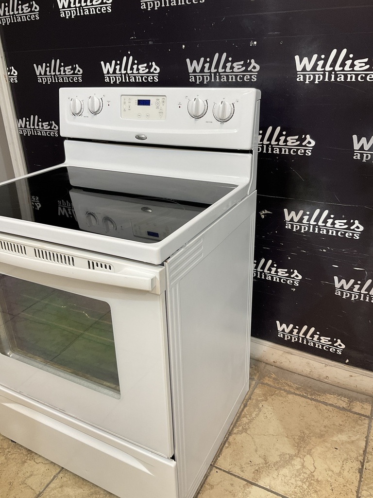Whirlpool Used Electric Stove 220volts (40/50 AMP) 30inches {no cord} (White) 