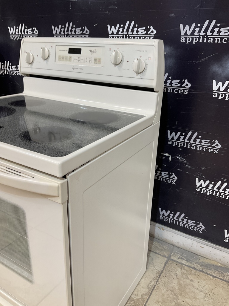 Whirlpool Used Electric Stove 220volts (40/50 AMP) 30inches {no cord} (Bisque) 