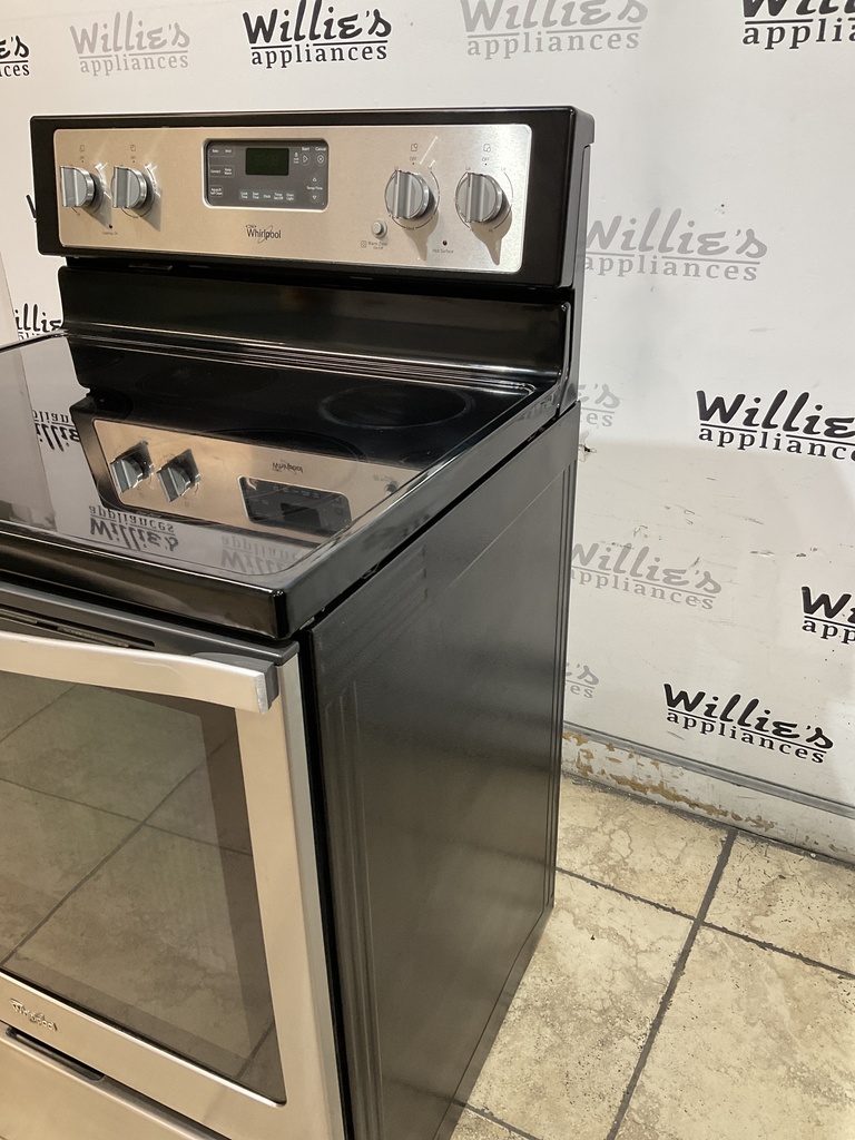 Whirlpool Used Electric Stove 220volts  (40/50 AMP) 30inches {3 prong} (Stainless Steel) 