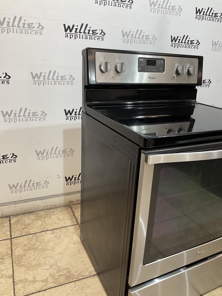 Whirlpool Used Electric Stove 220volts  (40/50 AMP) 30inches {3 prong} (Stainless Steel) 