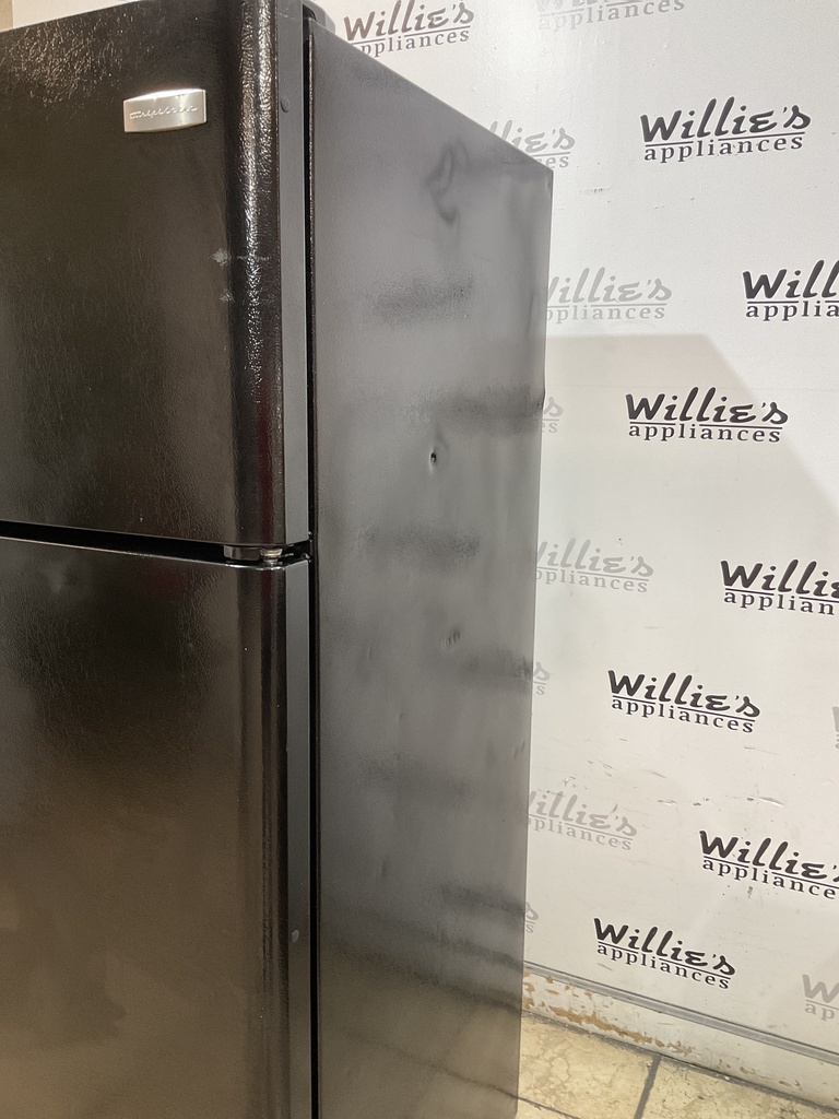 Frigidaire Used Refrigerator Top and Bottom 30x65 1/2” (Black) 