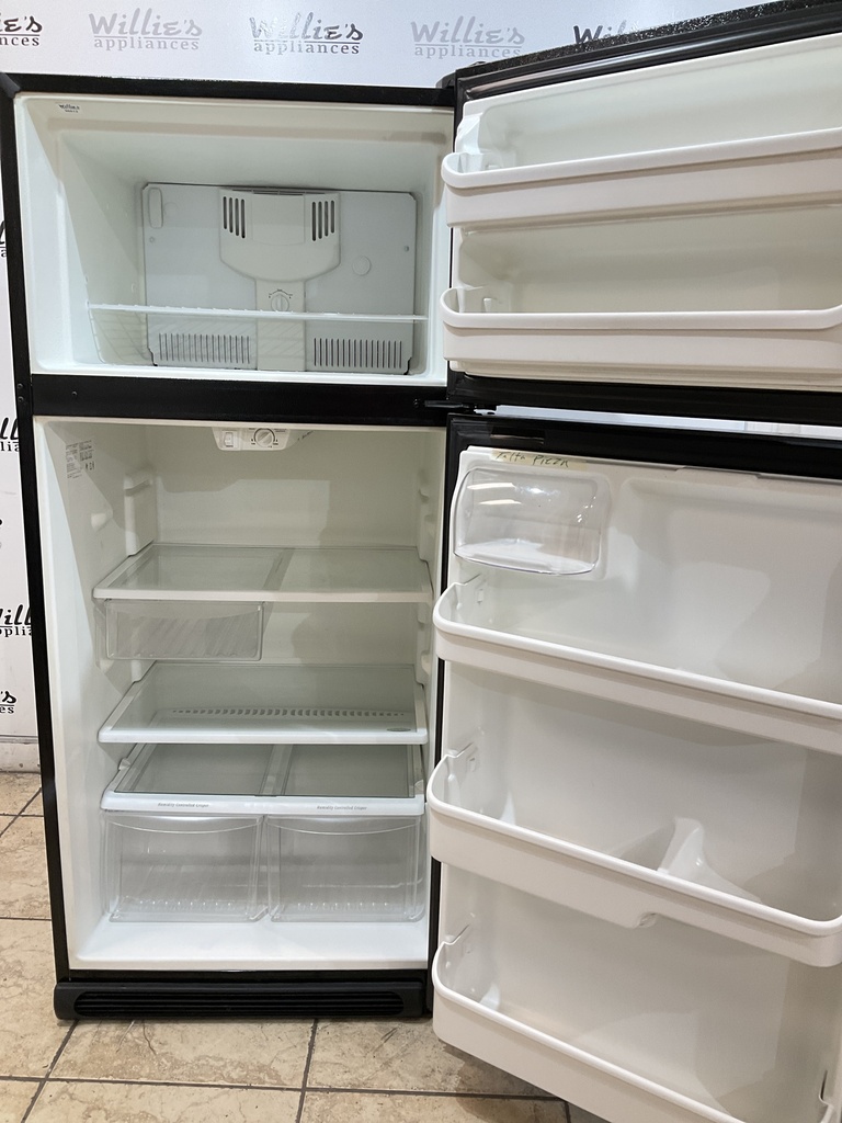 Frigidaire Used Refrigerator Top and Bottom 30x65 1/2” (Black) 