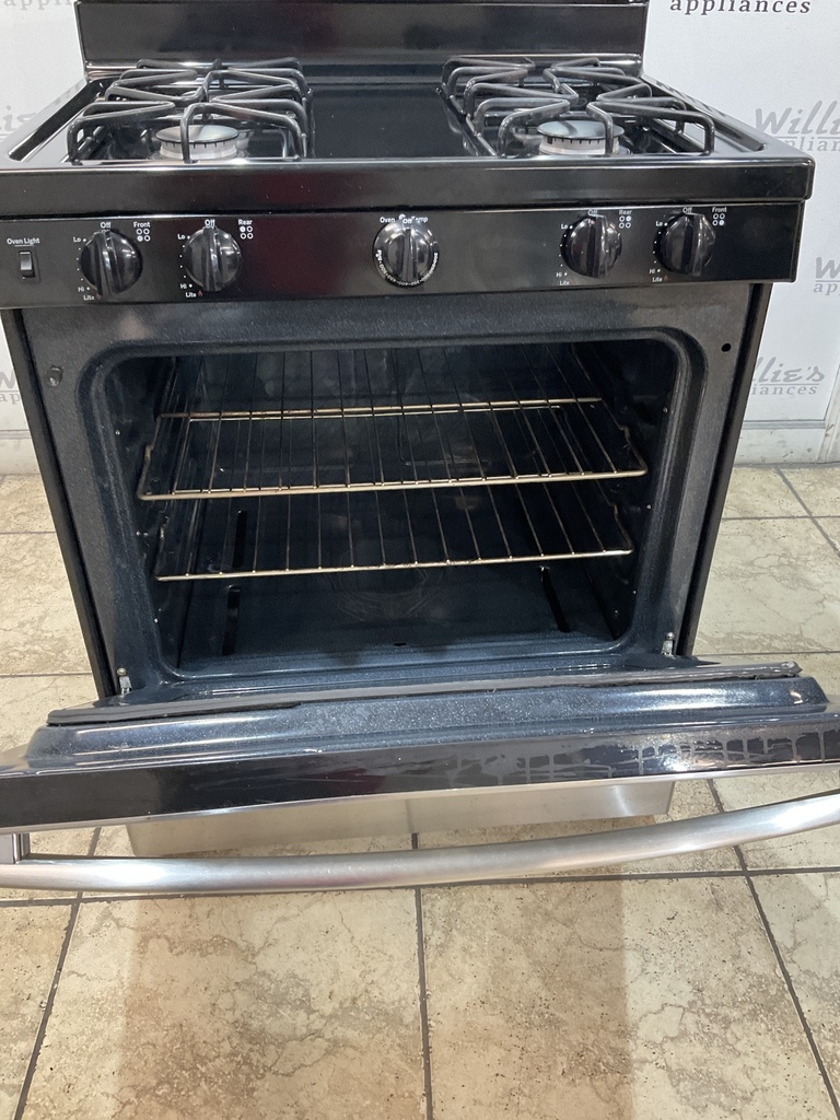 Ge Used Natural Gas Stove 30inches (Black)