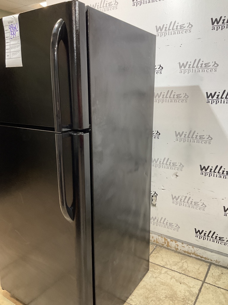 Frigidaire Used Refrigerator Top and Bottom 30x65 1/2” (Black) 