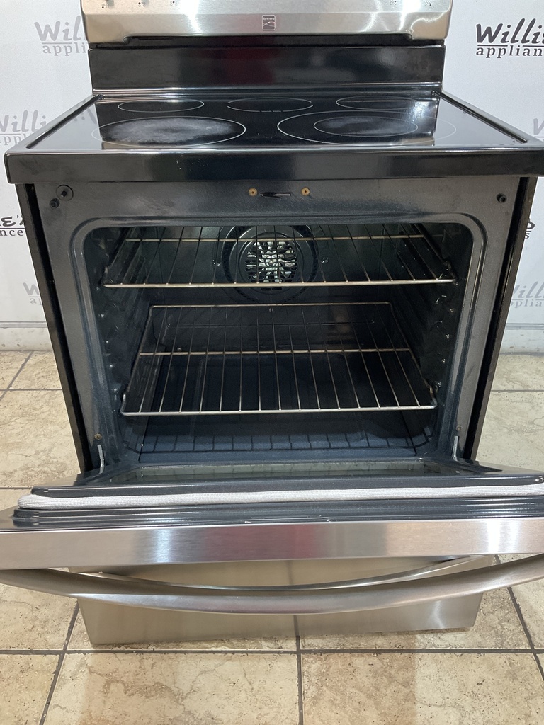 Kenmore Used Electric Stove 220volts (40/50 AMP) 30inches {3 prong} (Stainless Steel) 