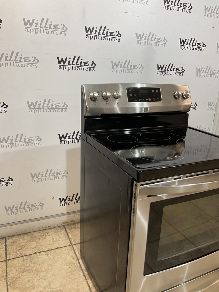 Kenmore Used Electric Stove 220volts (40/50 AMP) 30inches {3 prong} (Stainless Steel) 
