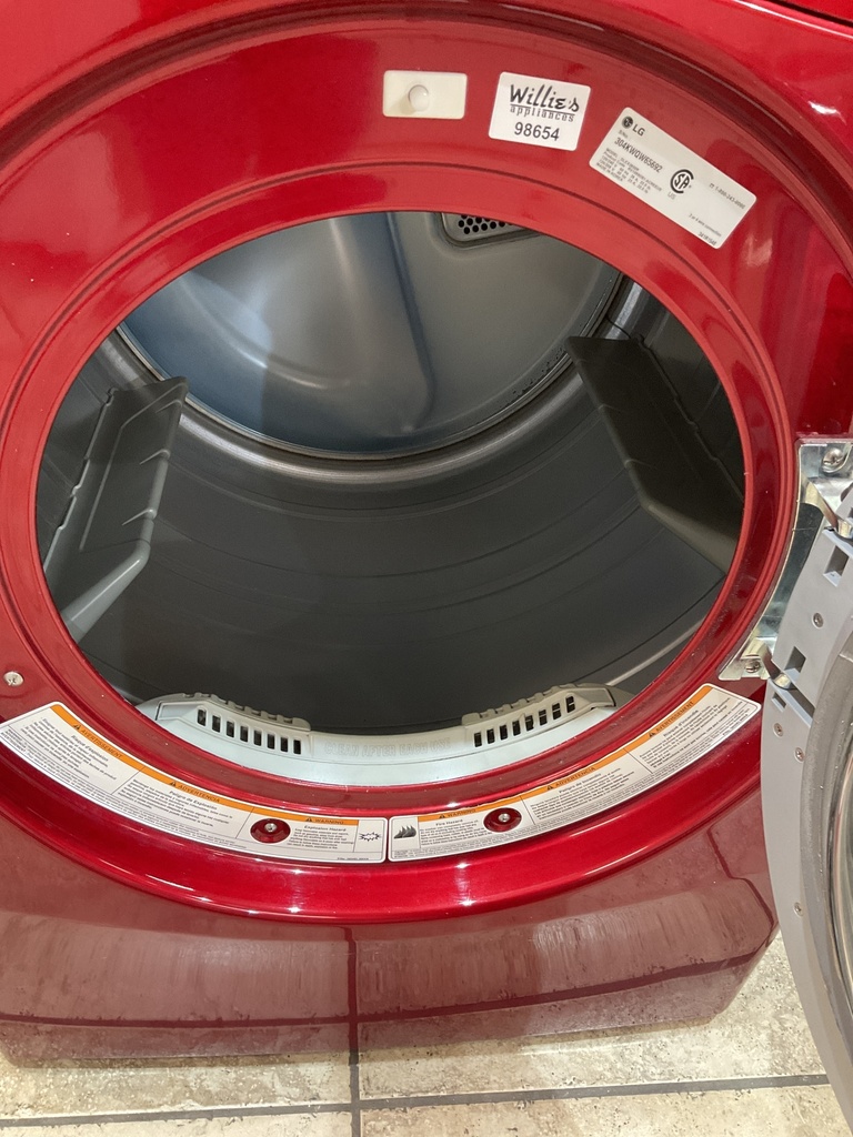 Lg Used Electric Dryer 220volts 27inches {no cord} (Red) 
