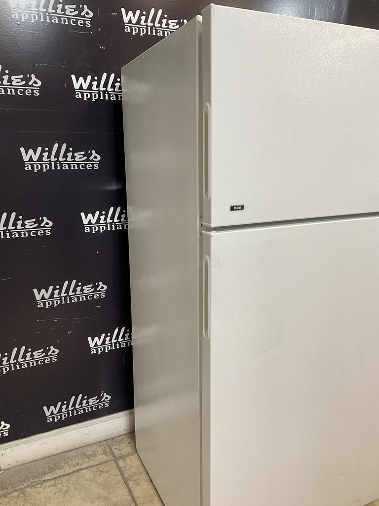 RCA Used Refrigerator Top and Bottom 28x61 1/2” (White) 