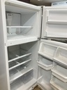 Whirlpool Used Refrigerator Top and Bottom 30x65 1/2” (White) 