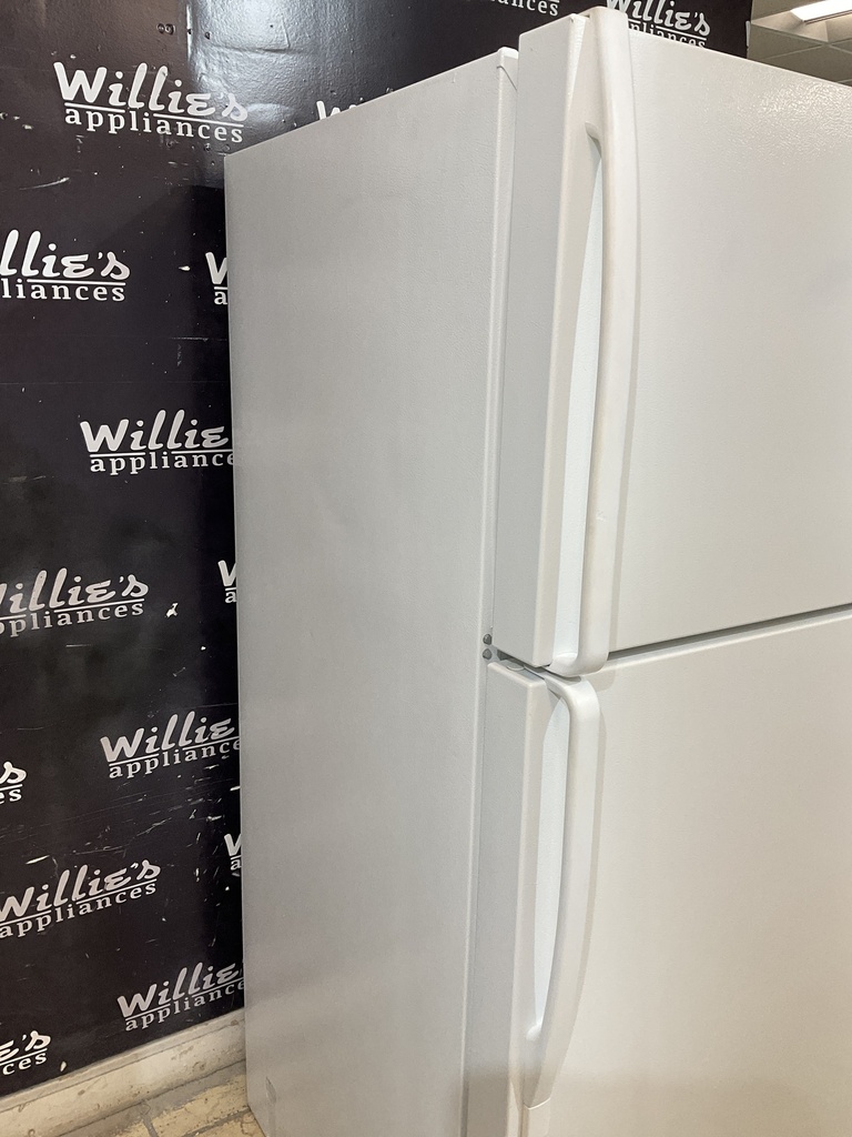 Whirlpool Used Refrigerator Top and Bottom 30x65 1/2” (White) 
