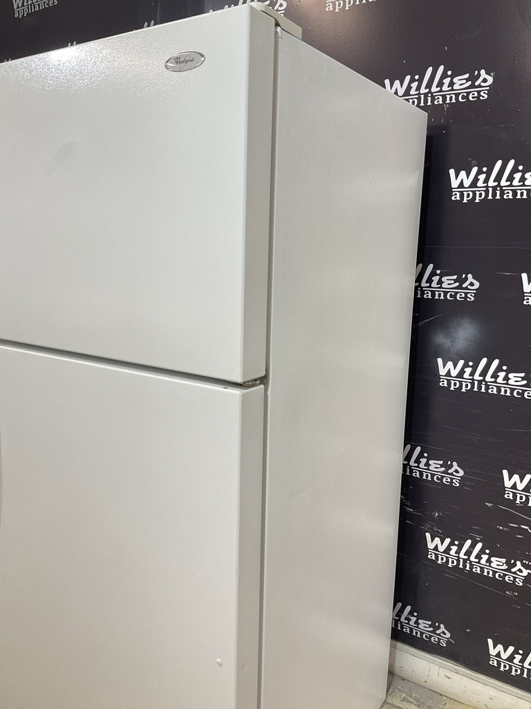 Whirlpool Used Refrigerator Top and Bottom 30x65 1/2” (White) 
