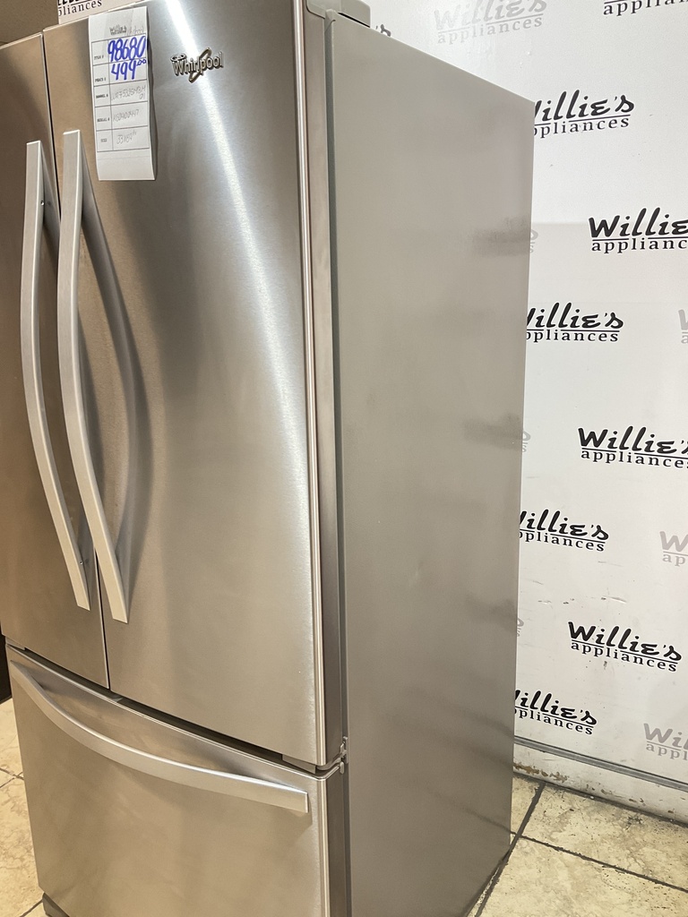 Whirlpool Used Refrigerator French Door 33x69 1/2” (Stainless Steel) 