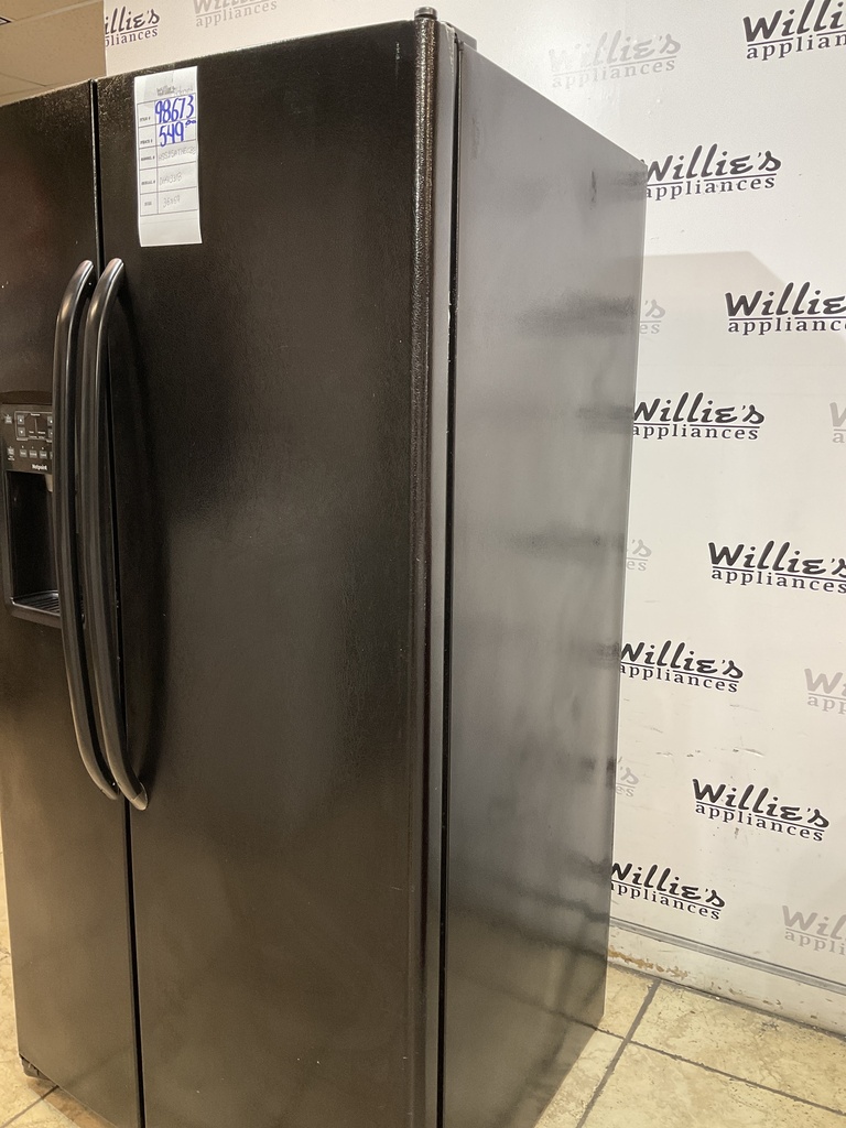Hotpoint Used Refrigerator Side by Side 36x69 (Black) 