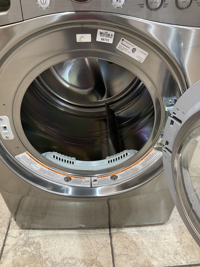 Lg Used Electric Dryer 220volts (30 AMP) 27inches (Grey) 