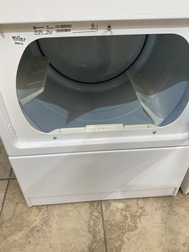 Whirlpool Used Electric Dryer 220volts (30 AMP) 27/27inches {no cord} (White) 