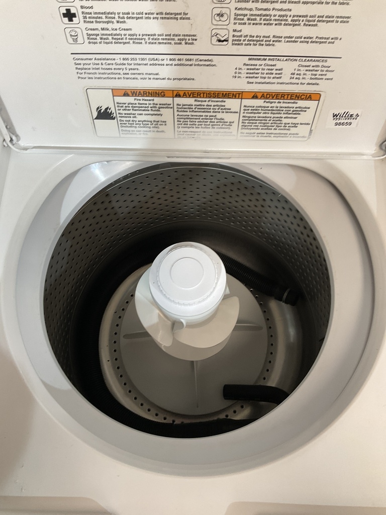 Whirlpool Used Natural Gas Set Washer/Dryer 29/27inches (White) 