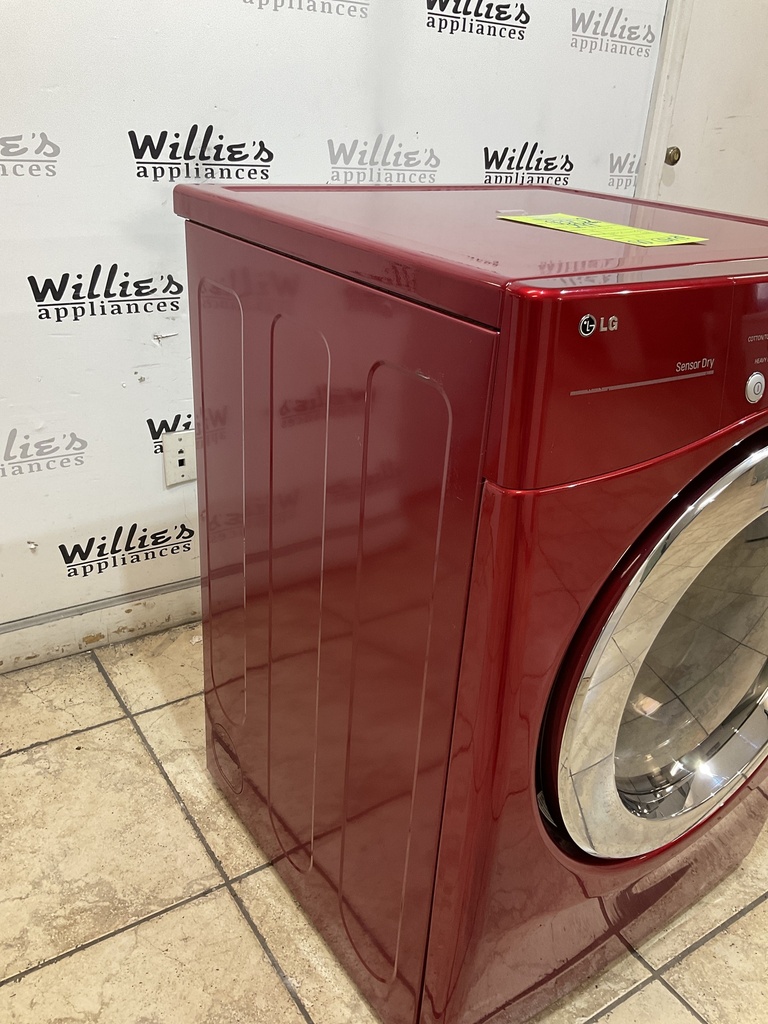Lg Used Electric Dryer 220volts (30 AMP) 27inches {no cord} (Red) 