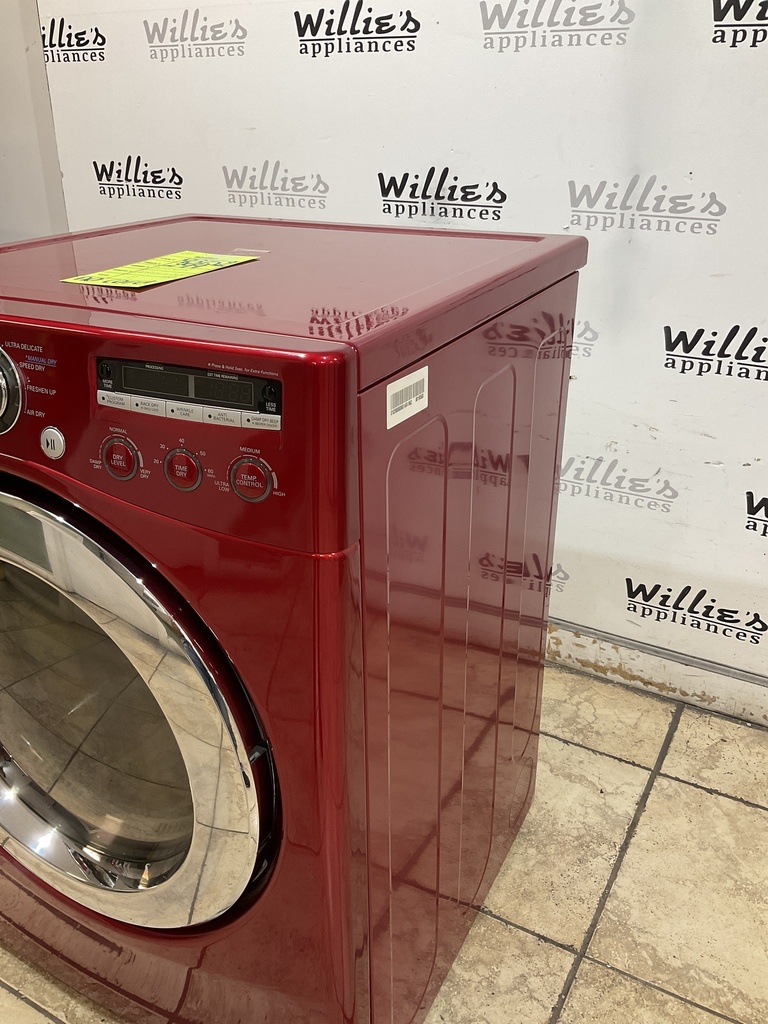 Lg Used Electric Dryer 220volts (30 AMP) 27inches {no cord} (Red) 