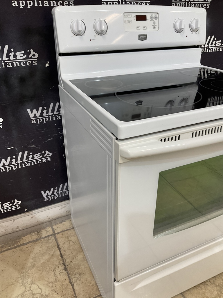 Maytag Used Electric Stove 220volts (40/50 AMP) 30inches {no cord} (White) 