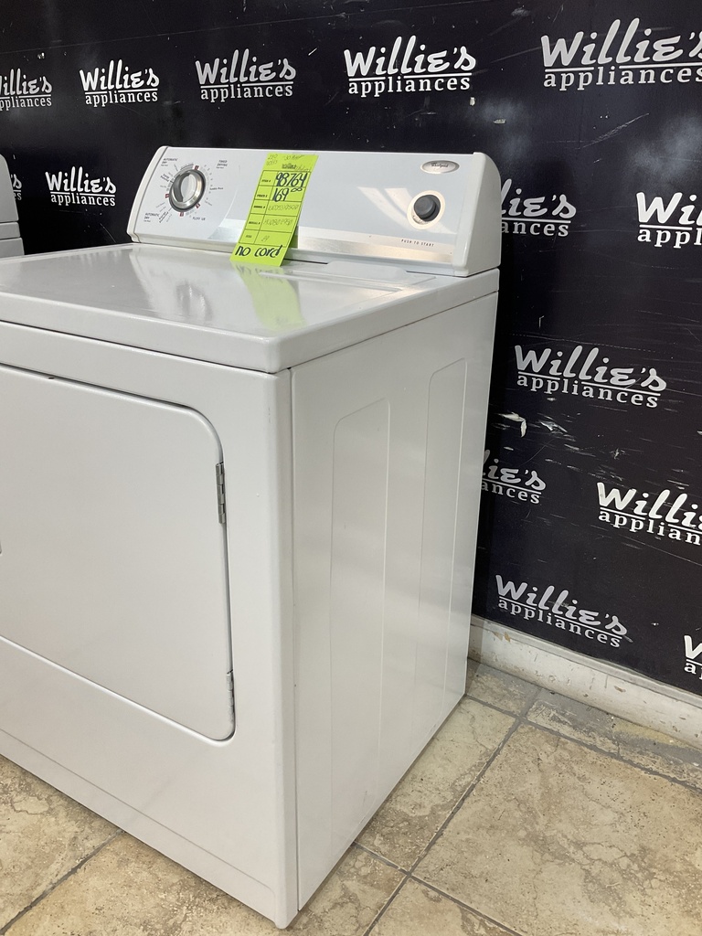 Whirlpool Used Electric Dryer 220volts  (30 AMP) 29inches {no cord} 