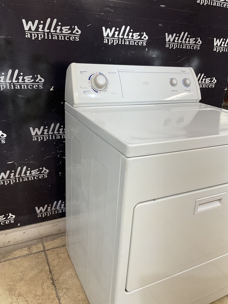 Whirlpool Used Electric Dryer 220volts (30 AMP) 29inches {4 prong} (White)