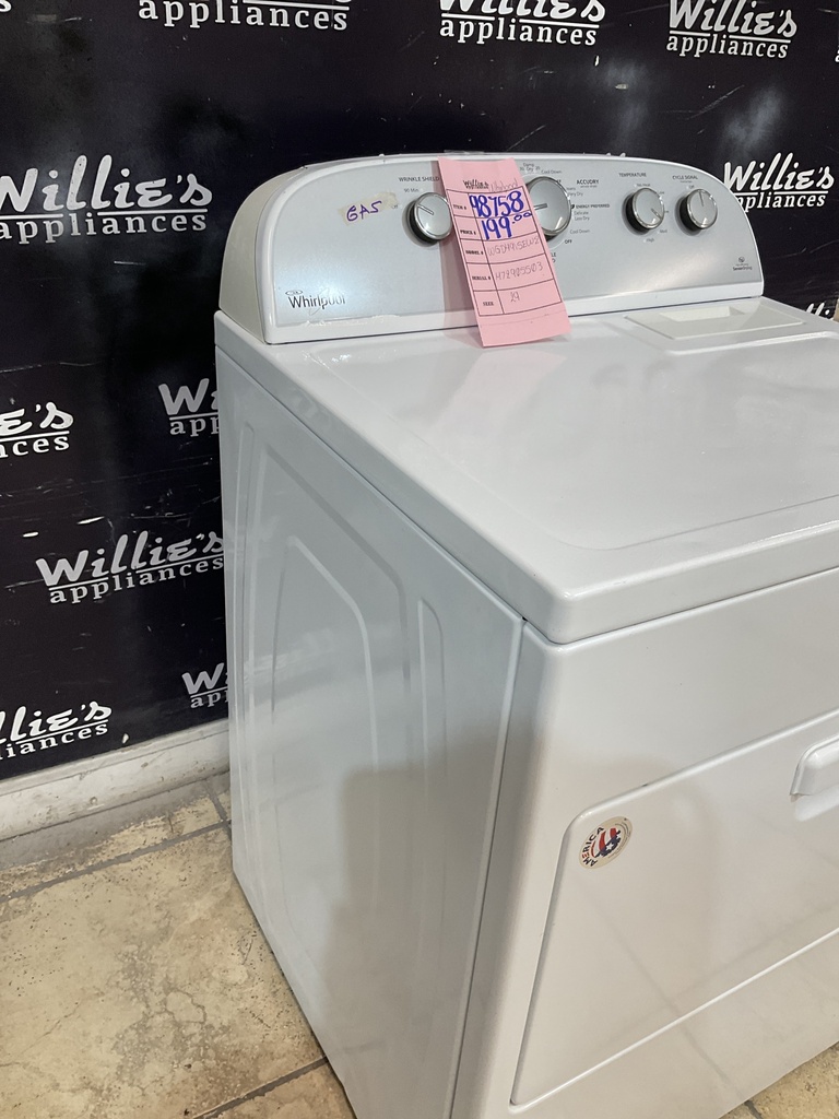 Whirlpool Used Natural Gas Dryer 29inches (White) 