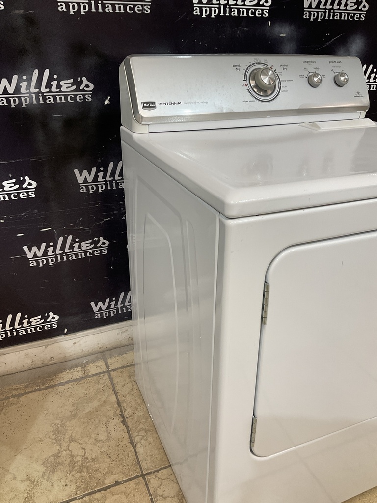 Maytag Used Electric Dryer 220volts (30 AMP) 29inches {no cord} (White) 