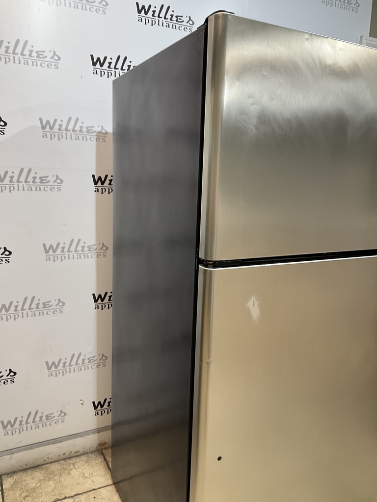 Ge Used Refrigerator Top and Bottom 30x66 (Stainless Steel)
