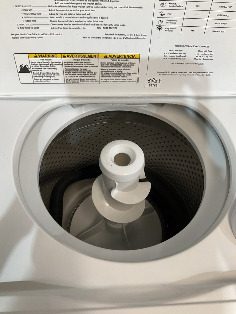 Whirlpool Used Washer Top-load 27inches (White) 