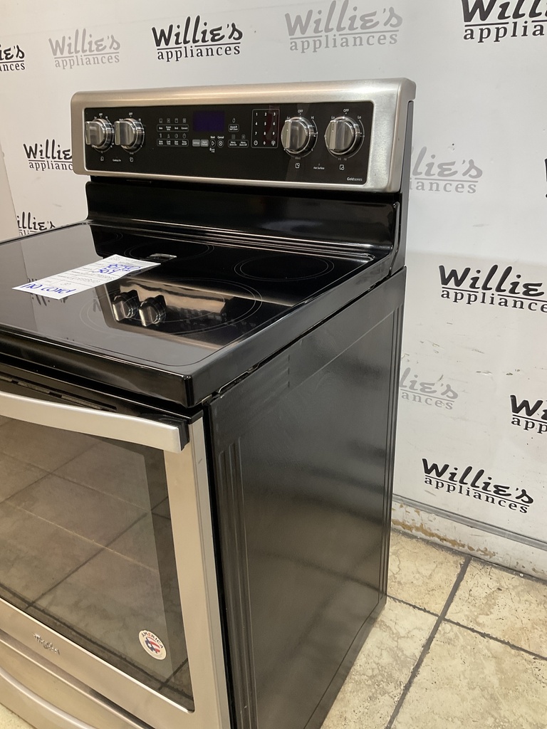 Whirlpool Used Electric Stove 220volts (40/50 AMP) 30inches {no cord} (Stainless Steel) 