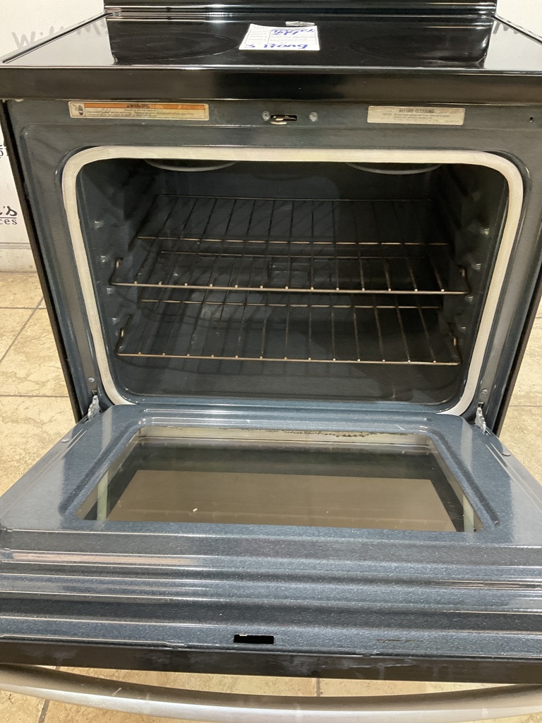 Whirlpool Used Electric Stove 220volts (40/50 AMP) 30inches {3 prong} (Stainless Steel) 