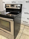 Whirlpool Used Electric Stove 220volts (40/50 AMP) 30inches {3 prong} (Stainless Steel) 