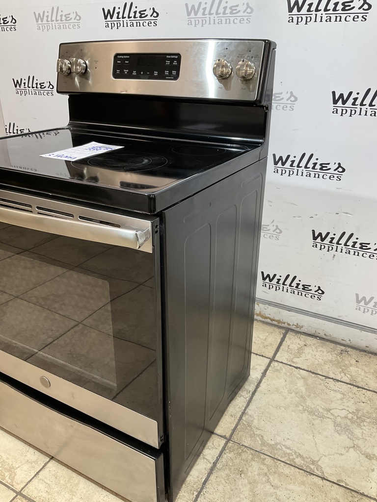 Ge Used Electric Stove 220volts (40/50 AMP) 30inches {3 prong} (Stainless Steel) 