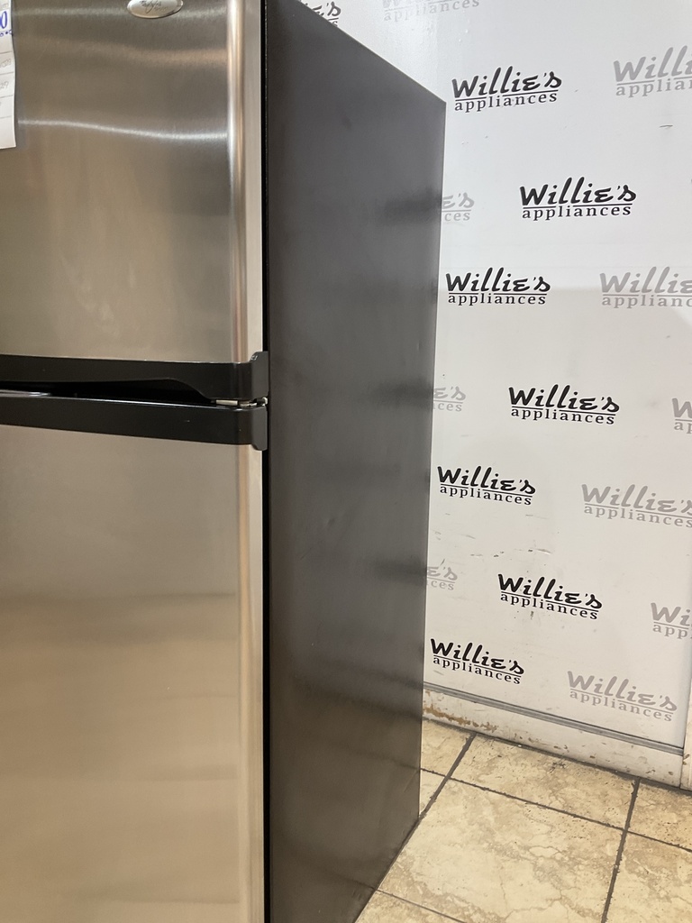 Whirlpool Used Refrigerator Top and Bottom 33x66 1/2’ (Stainless Steel) 