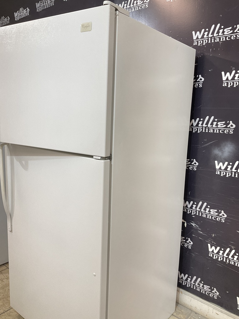 Whirlpool Used Refrigerator Top and Bottom 30x65 1/2” (White) 