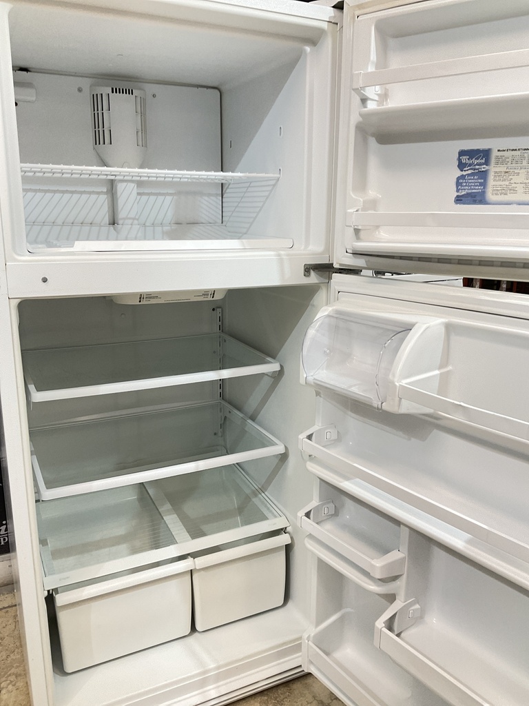 Whirlpool Used Refrigerator Top and Bottom 30x65 1/2” (White) 