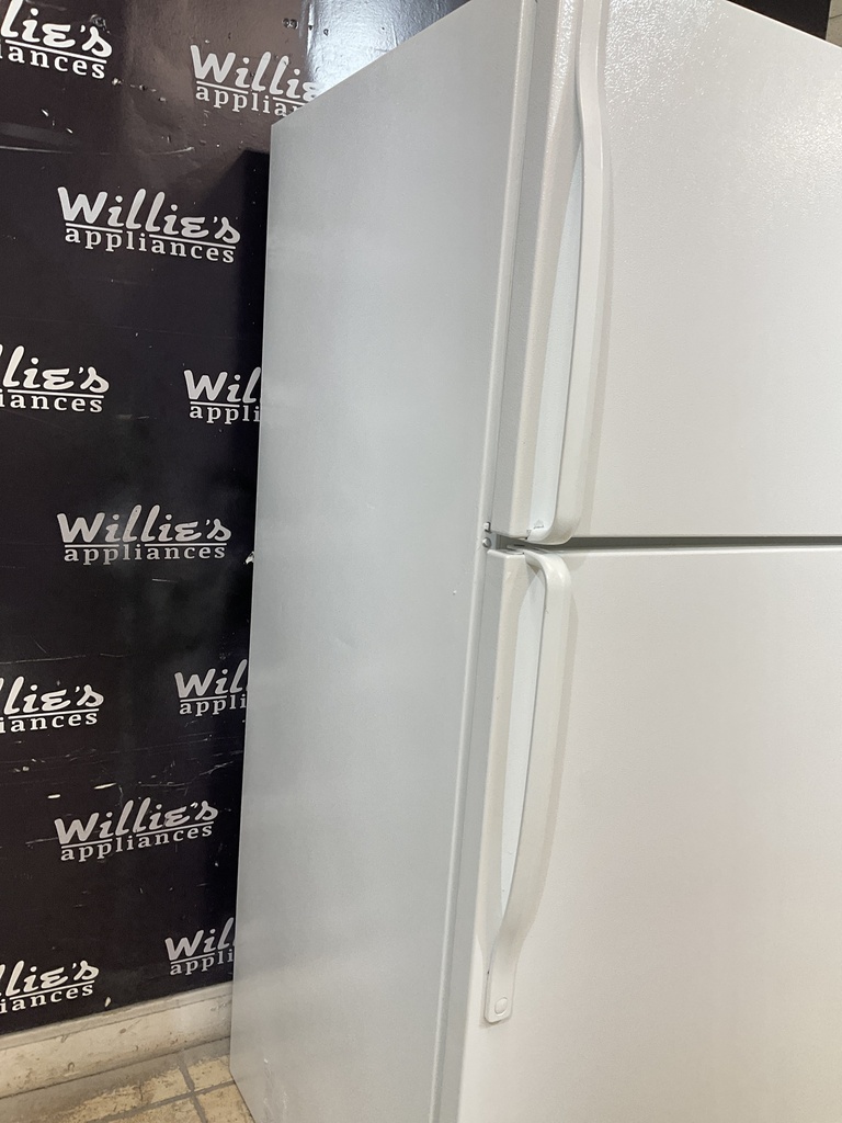 Whirlpool Used Refrigerator Top and Bottom 30x65 1/2” (White) 