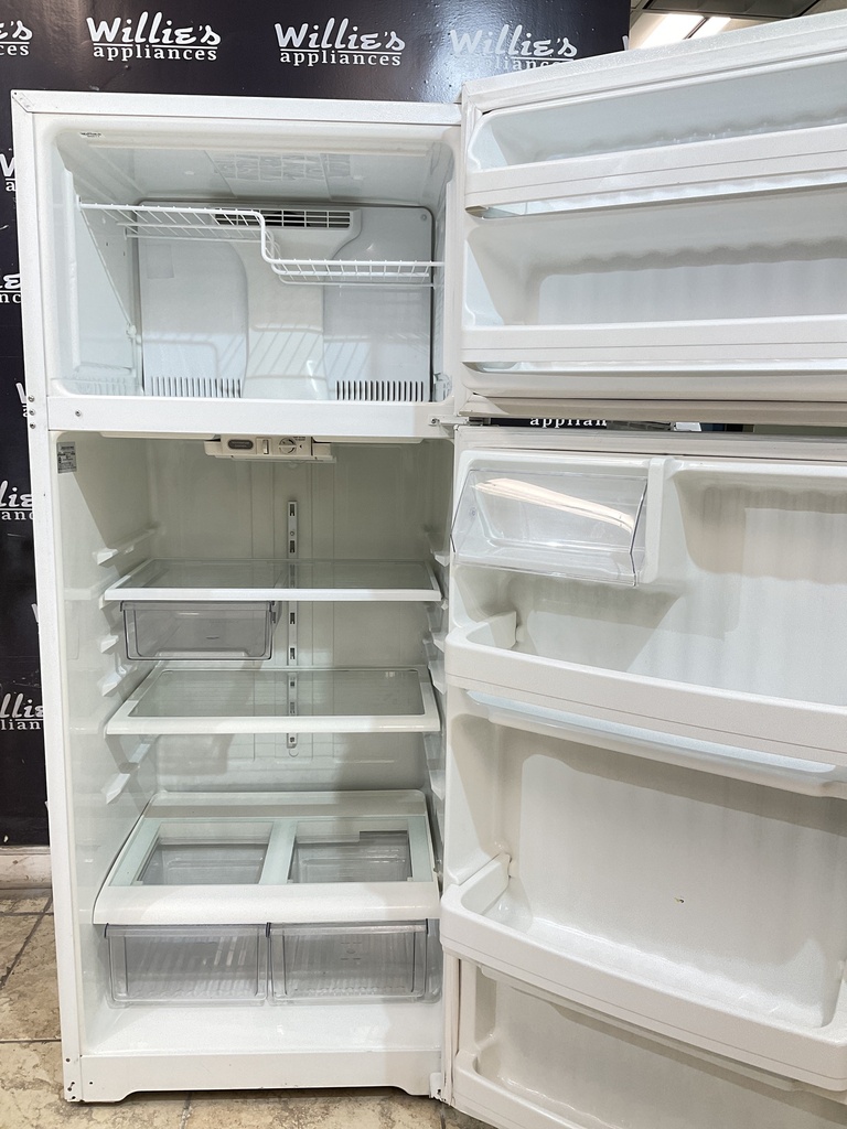 Ge Used Refrigerator Top and Bottom 28x67 (White) 