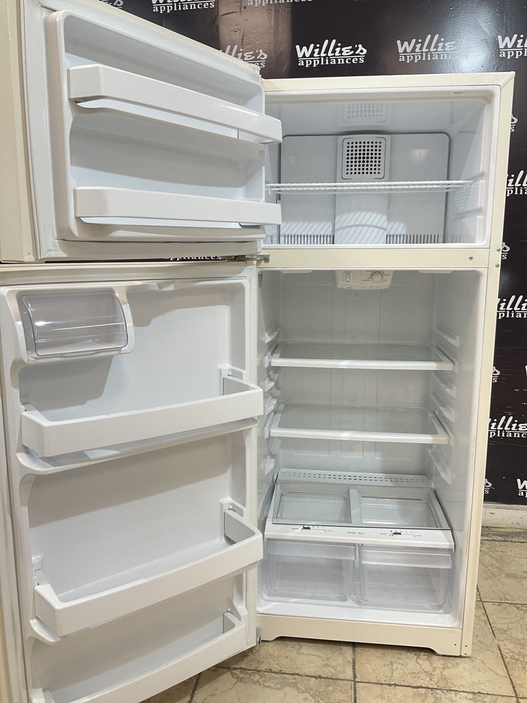 Ge Used Refrigerator Top and Bottom 28x66 1/2” (Bisque) 