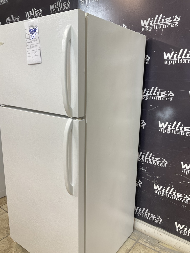 Frigidaire Used Refrigerator Top and Bottom 28x64 1/2” (White) 