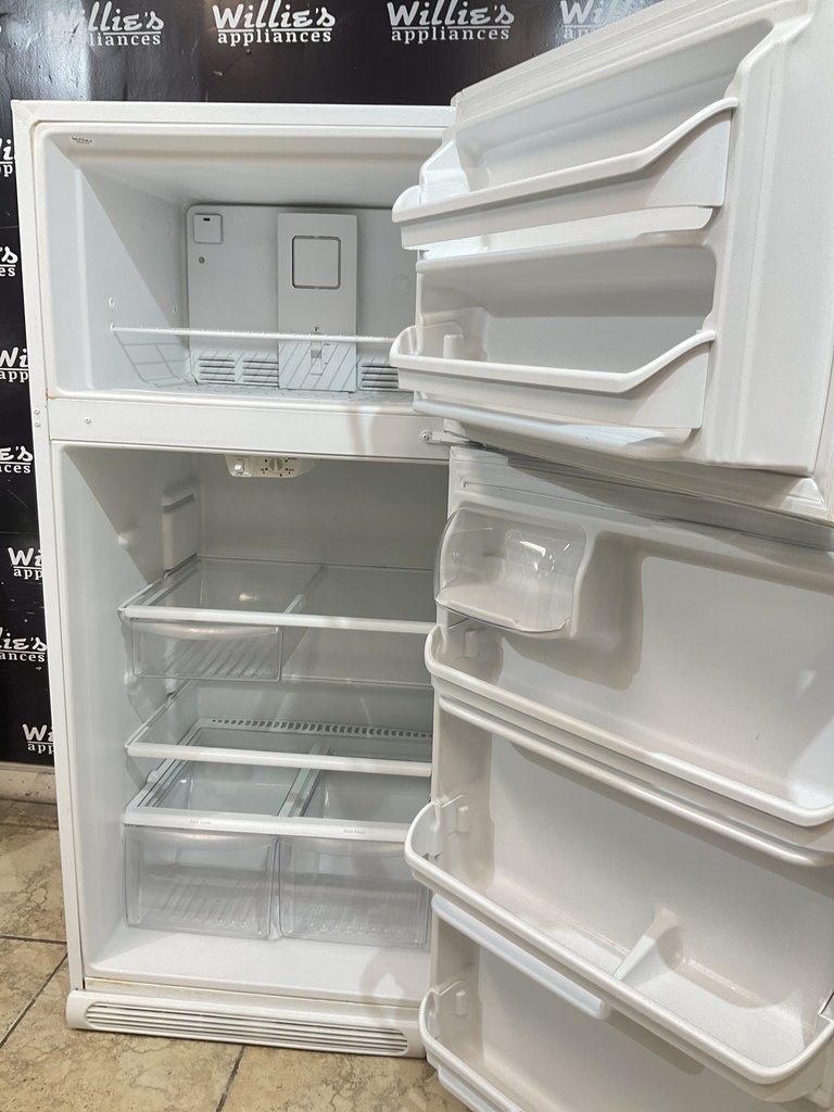 Frigidaire Used Refrigerator Top and Bottom 30x65 1/2” (White) 
