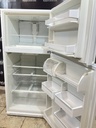 Whirlpool Used Refrigerator Top and Bottom 30x65 1/2” (White) 