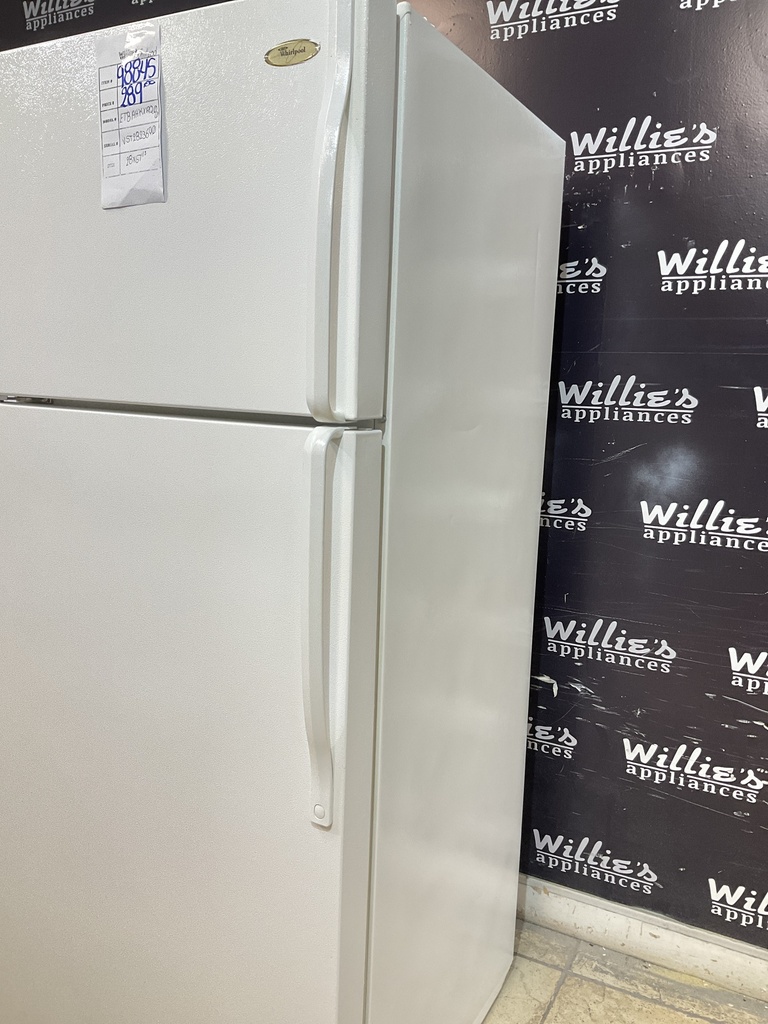Whirlpool Used Refrigerator Top and Bottom 28x67 1/2” (White) 