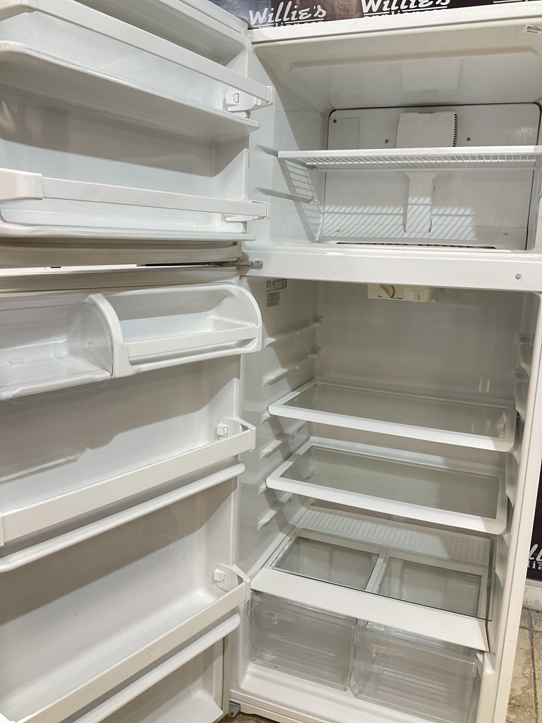 Whirlpool Used Refrigerator Top and Bottom 28x67 1/2” (White) 