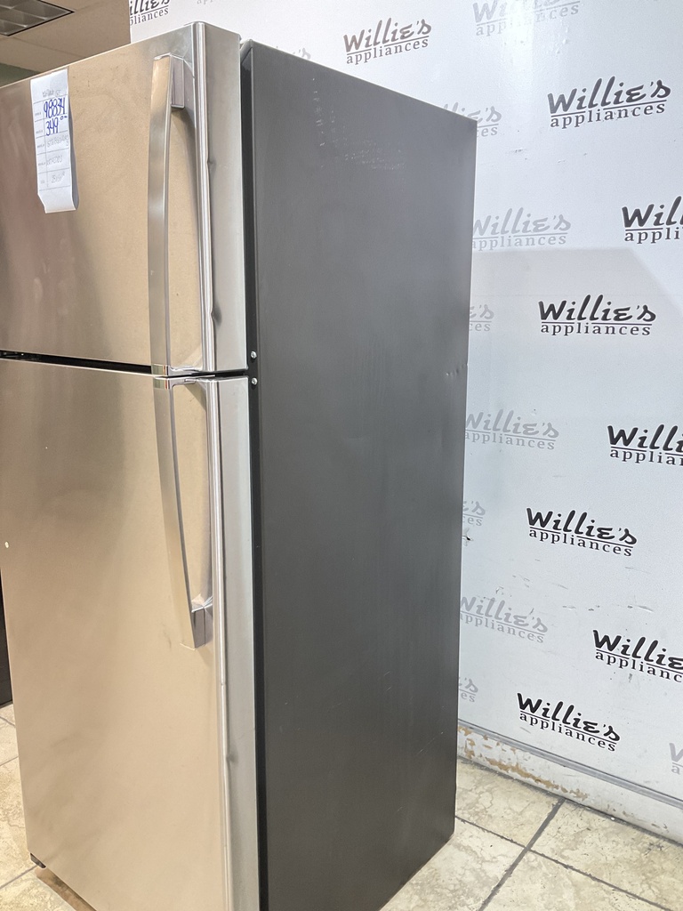 Ge Used Refrigerator Top and Bottom 28x66 1/2” (Stainless Steel) 